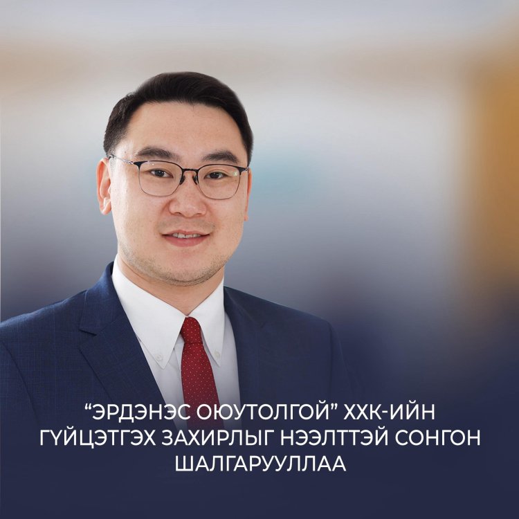“Эрдэнэс Оюутолгой” компанийн Гүйцэтгэх захирлаар Б.Тэлмүүн ажиллана
